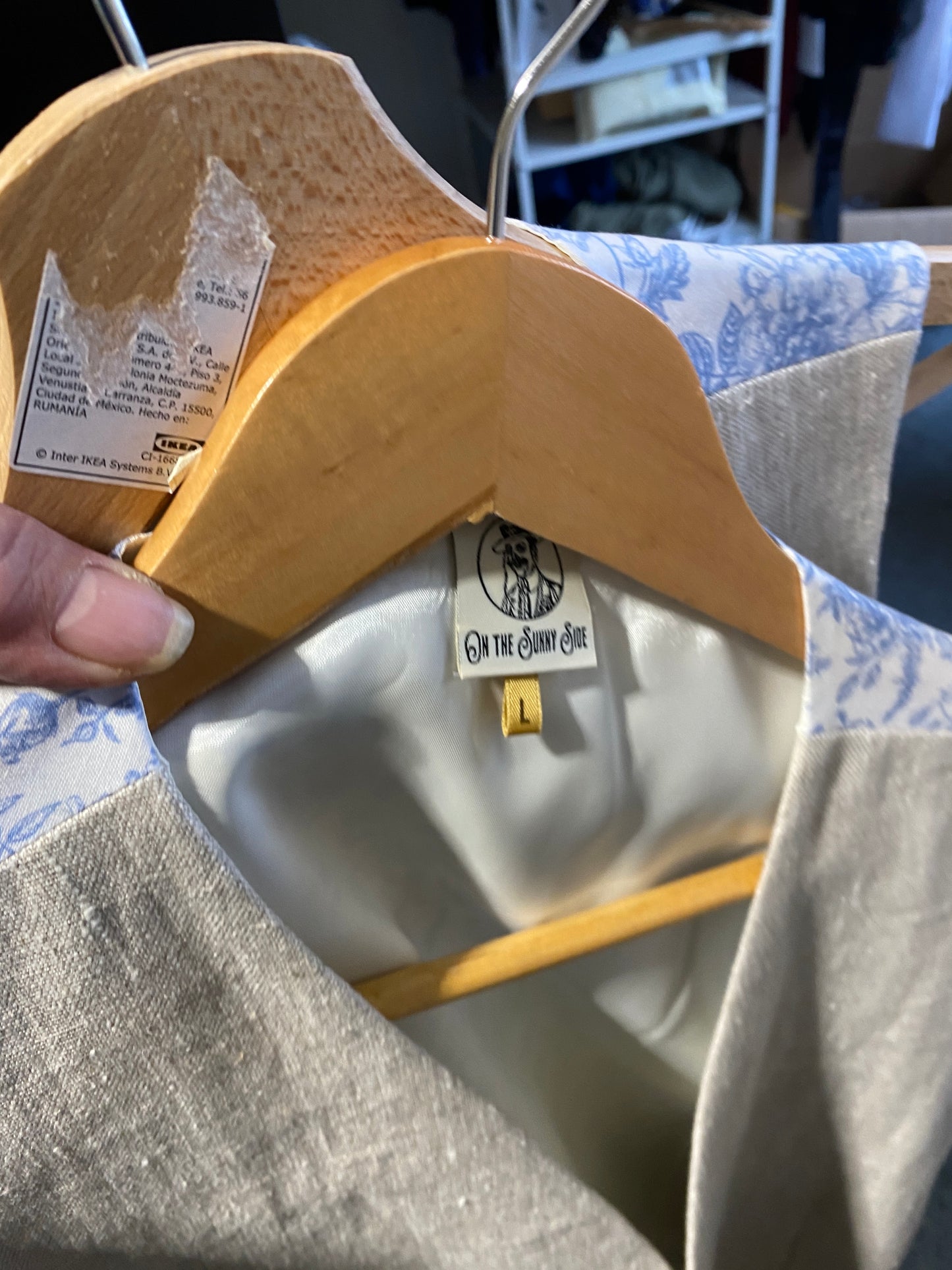 waistcoat natural linen with cotton back