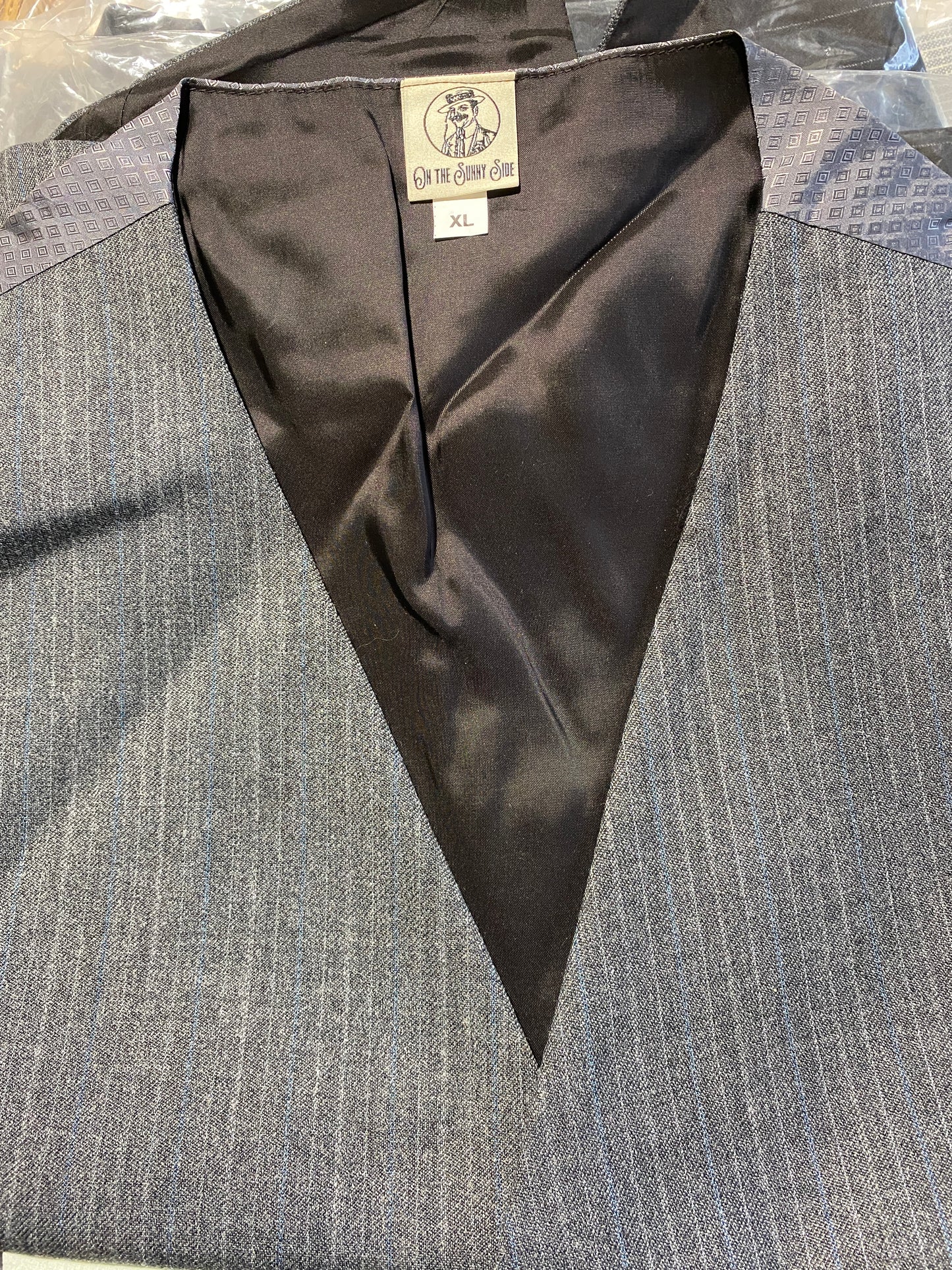 waistcoat grey stripes