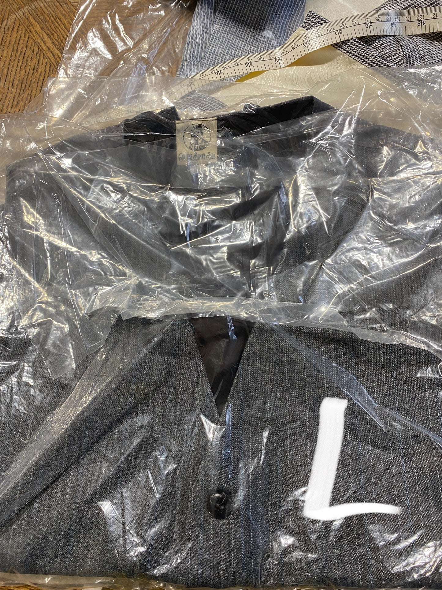 waistcoat grey stripes