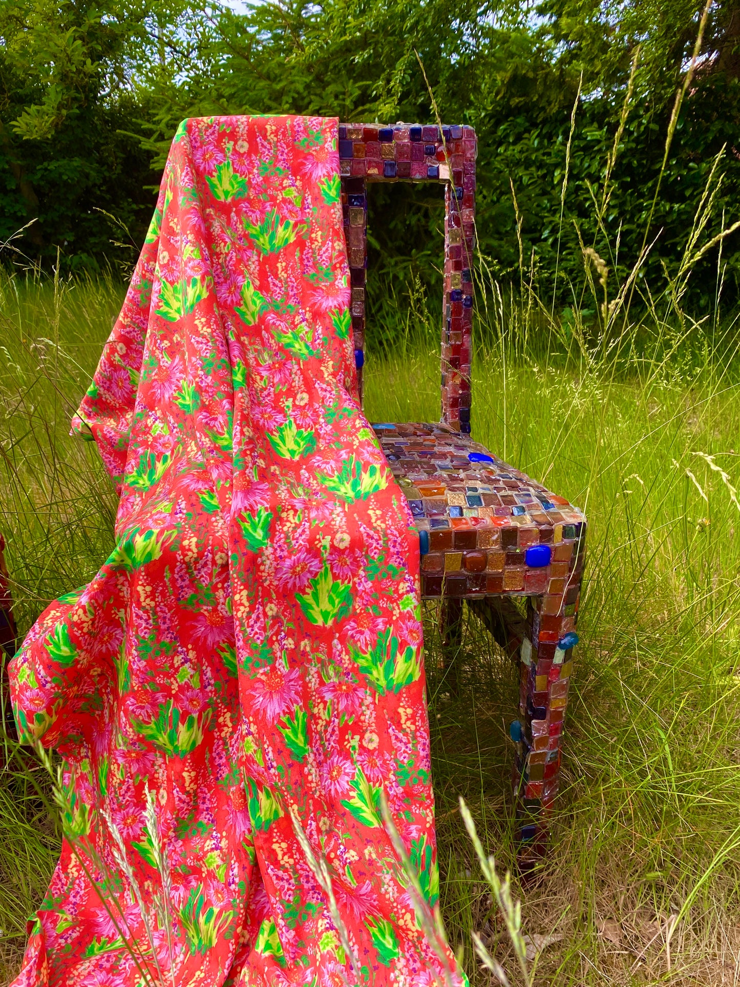 Hysterical Herb Garden - bright hand painted floral print