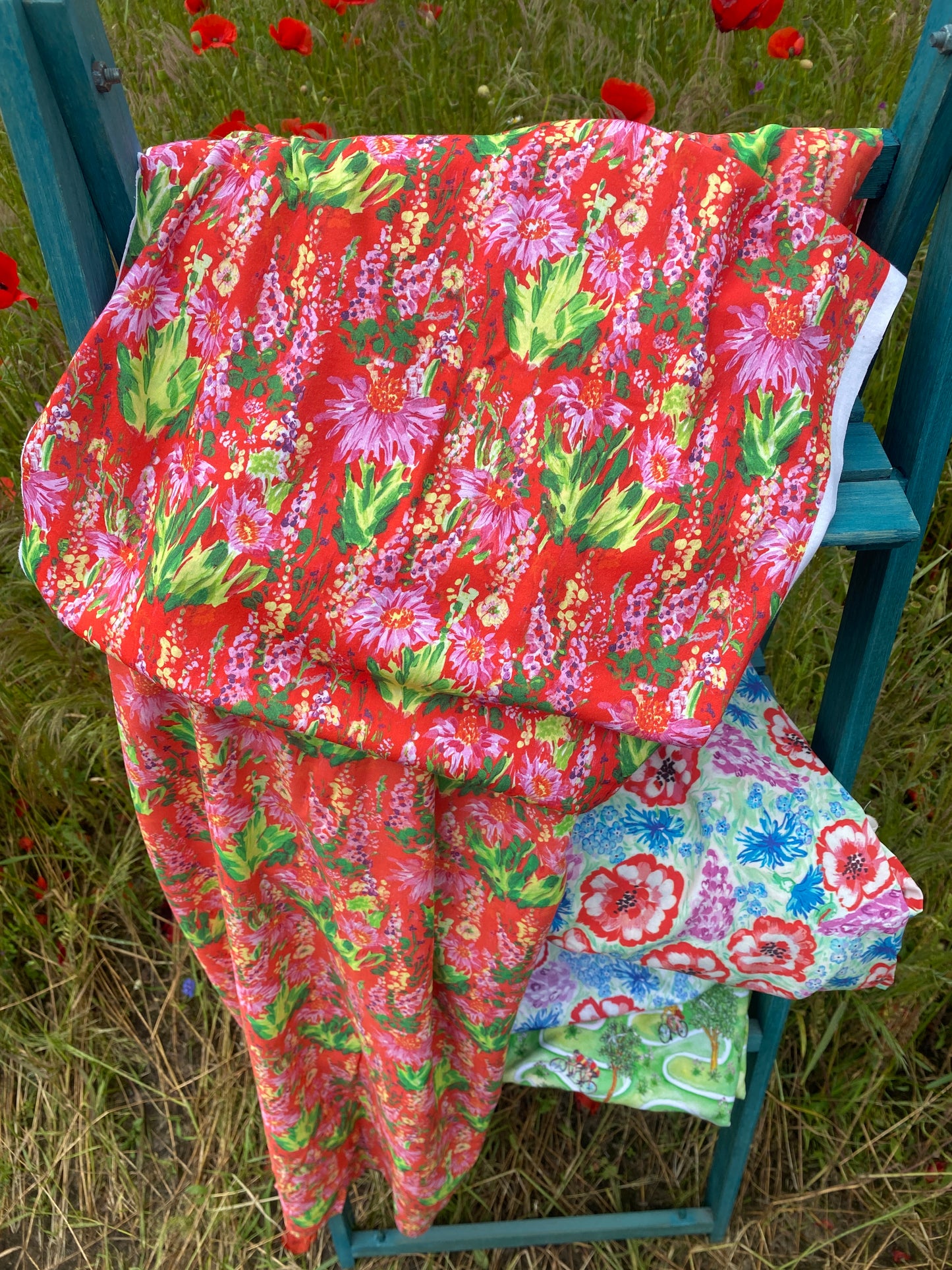 Hysterical Herb Garden - bright hand painted floral print