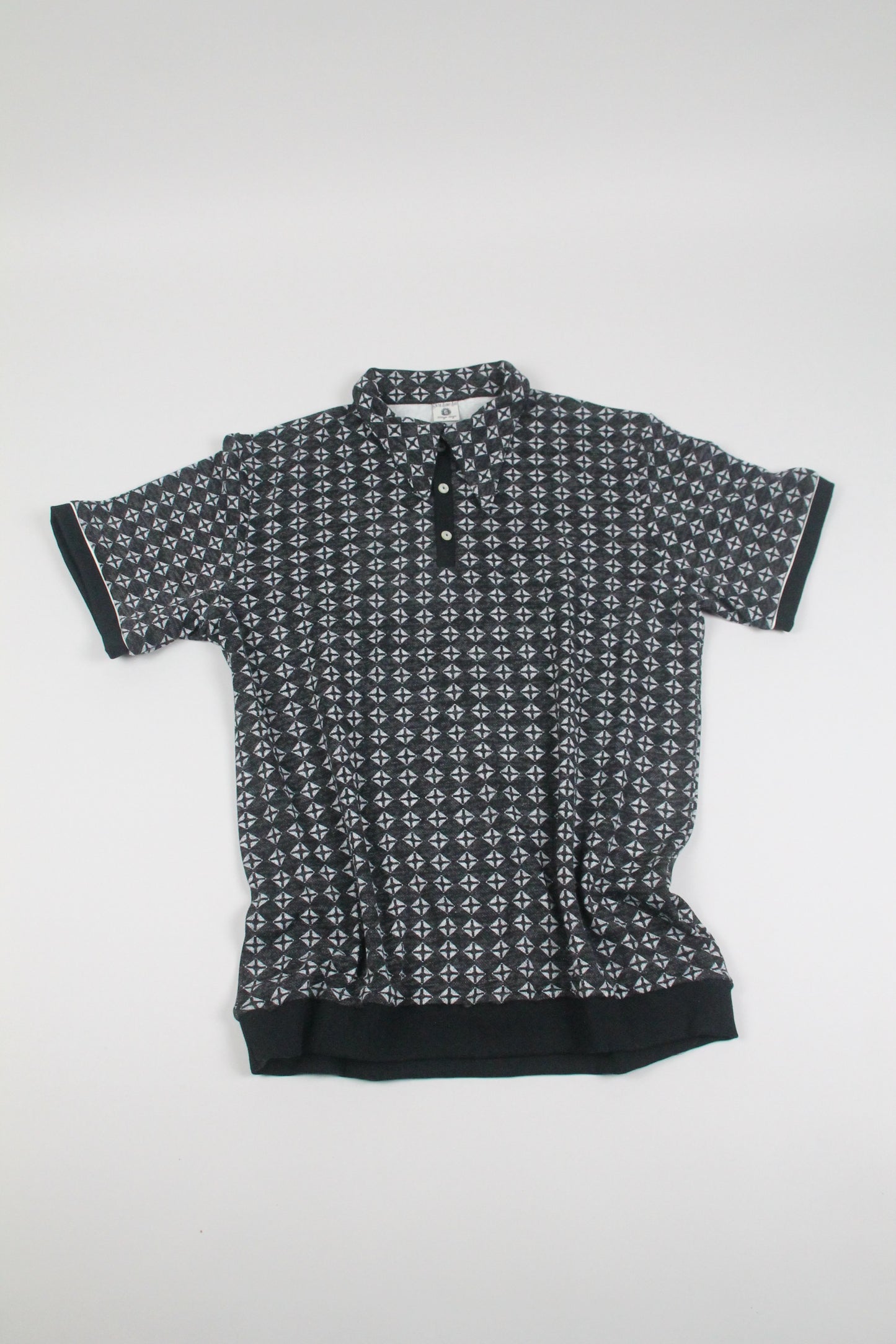 Polo shirt printed jersey black