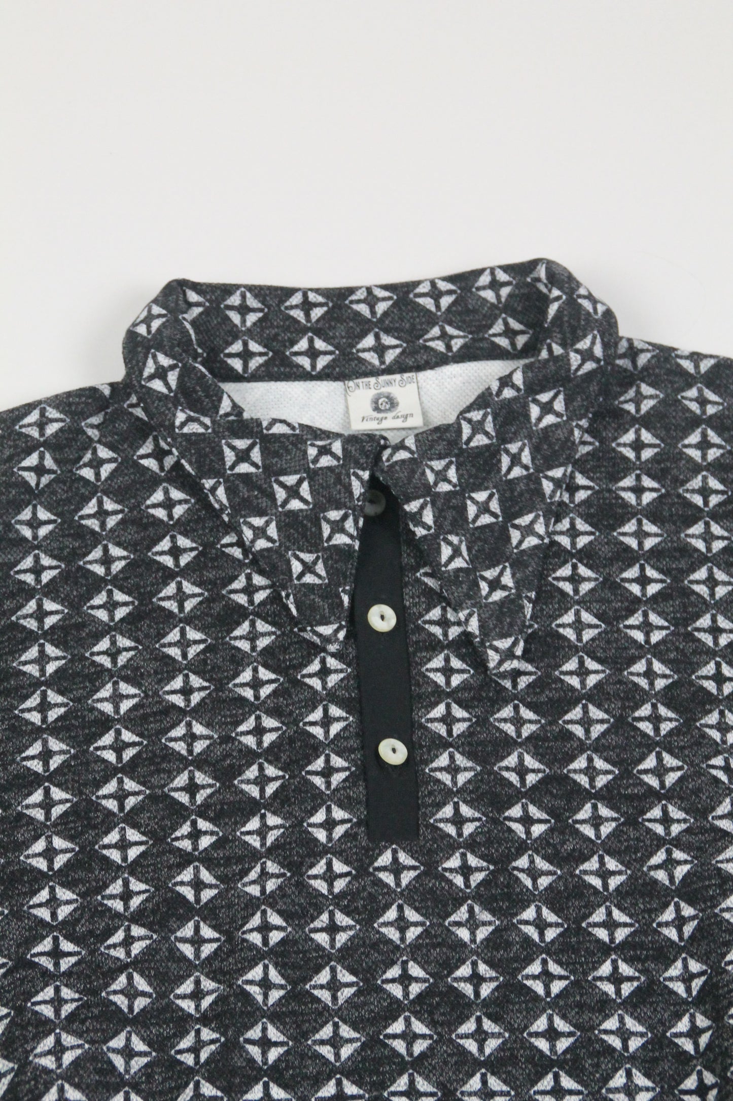 Polo shirt printed jersey black