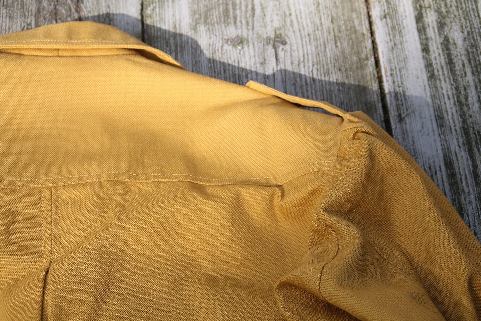 1940s style Ike jacket yellow cotton canvas retro workwear jacket B-stock 75% discount, please read description