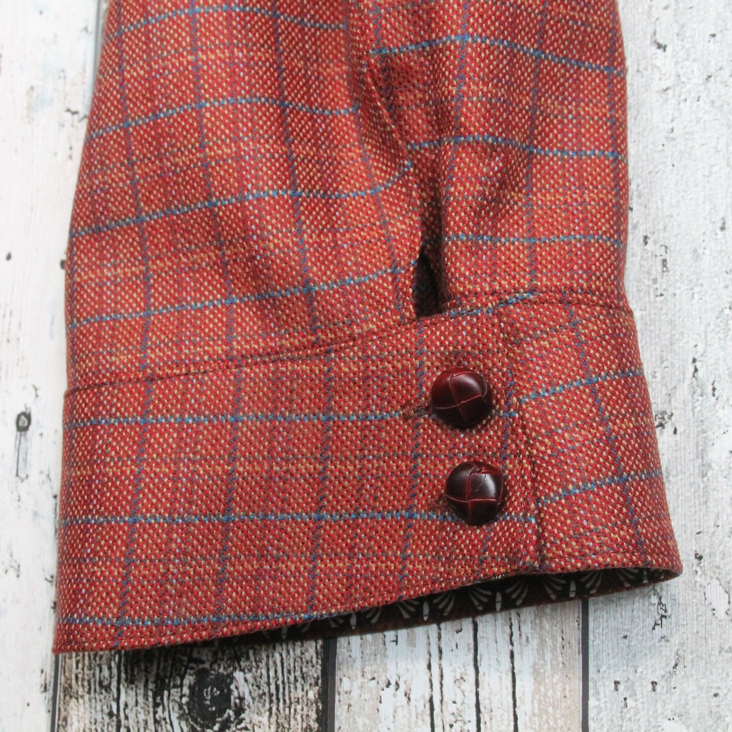 Vintage style knickerbockers ladies checkered red wool tweed, 1910s 1920s 1930s 1940s cycling breeches