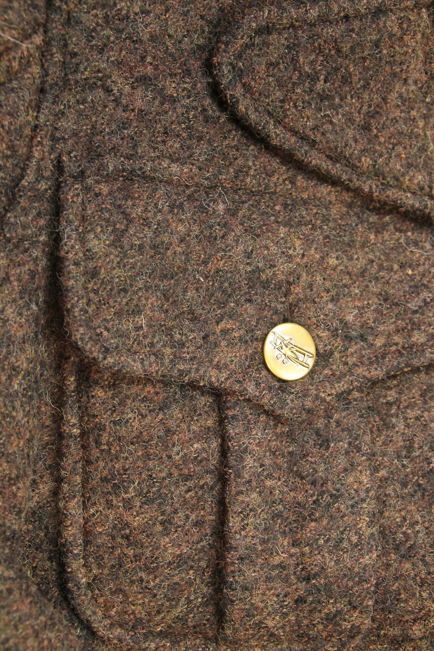 Vintage style 1940s repro Ike jacket or Eisenhower jacket in dark brown pure wool