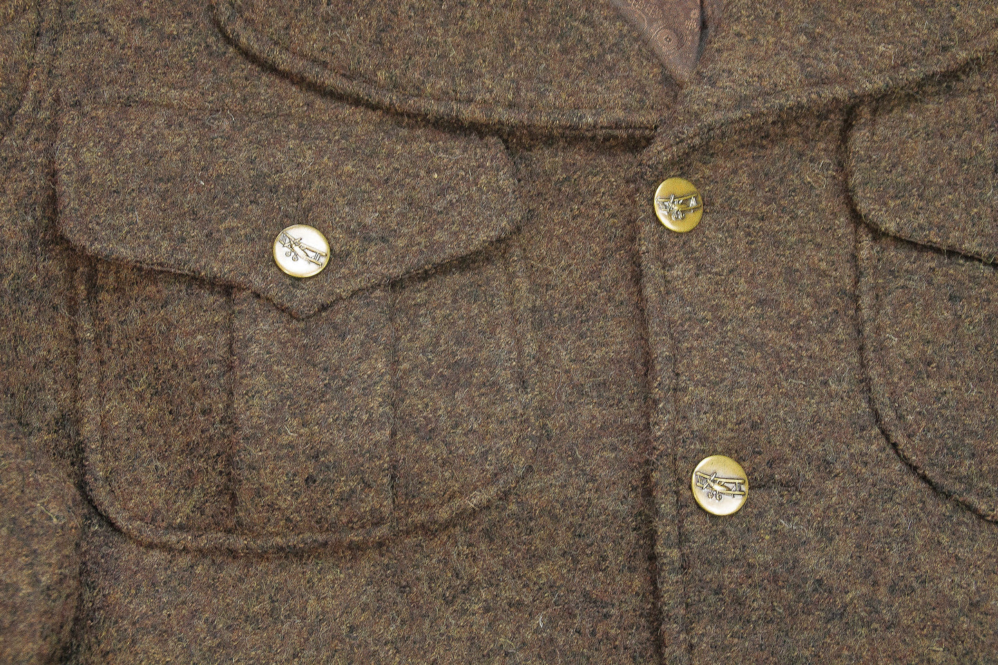 Vintage style 1940s repro Ike jacket or Eisenhower jacket in dark brown pure wool