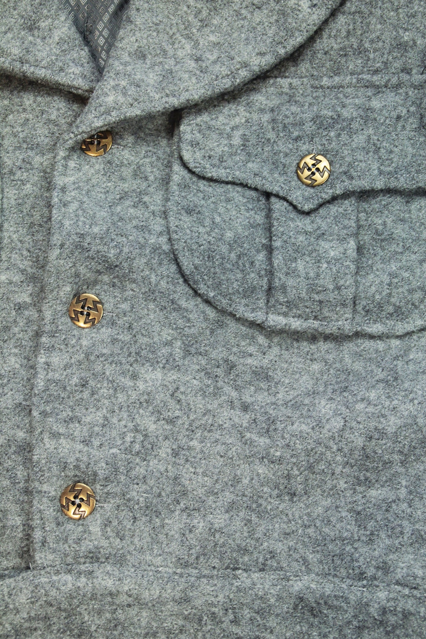 1940s vintage style repro Ike jacket or Eisenhower jacket in Grey melange pure wool