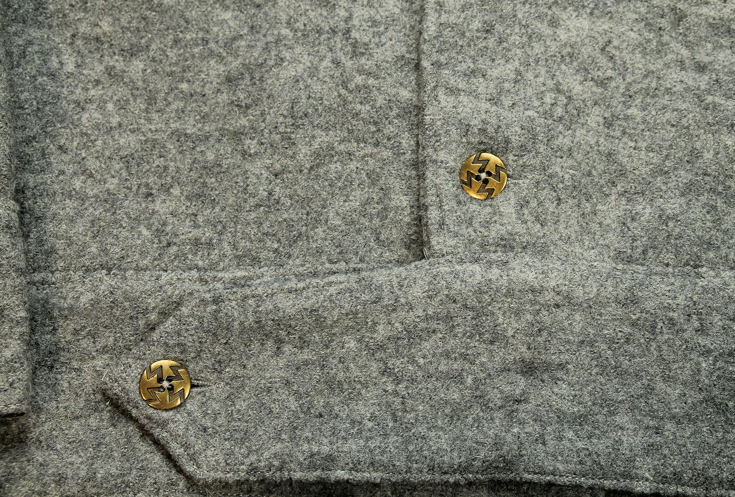 1940s vintage style repro Ike jacket or Eisenhower jacket in Grey melange pure wool