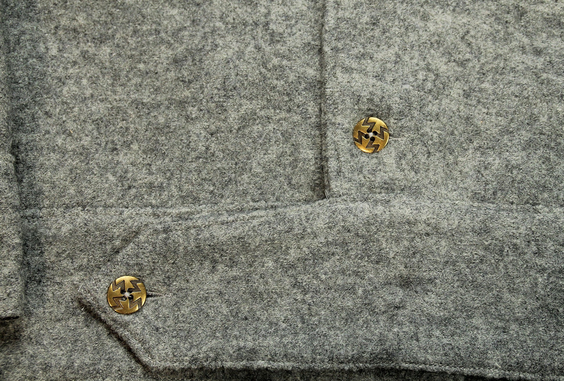 1940s vintage style repro Ike jacket or Eisenhower jacket in Grey melange pure wool