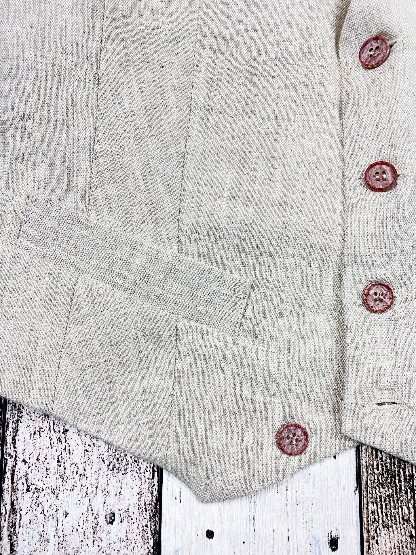 Vintage Style Linen Waistcoat: 1930s Dandy Vest