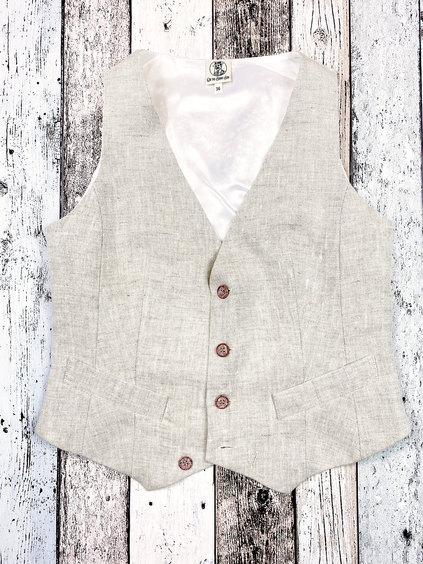 Vintage Style Linen Waistcoat: 1930s Dandy Vest