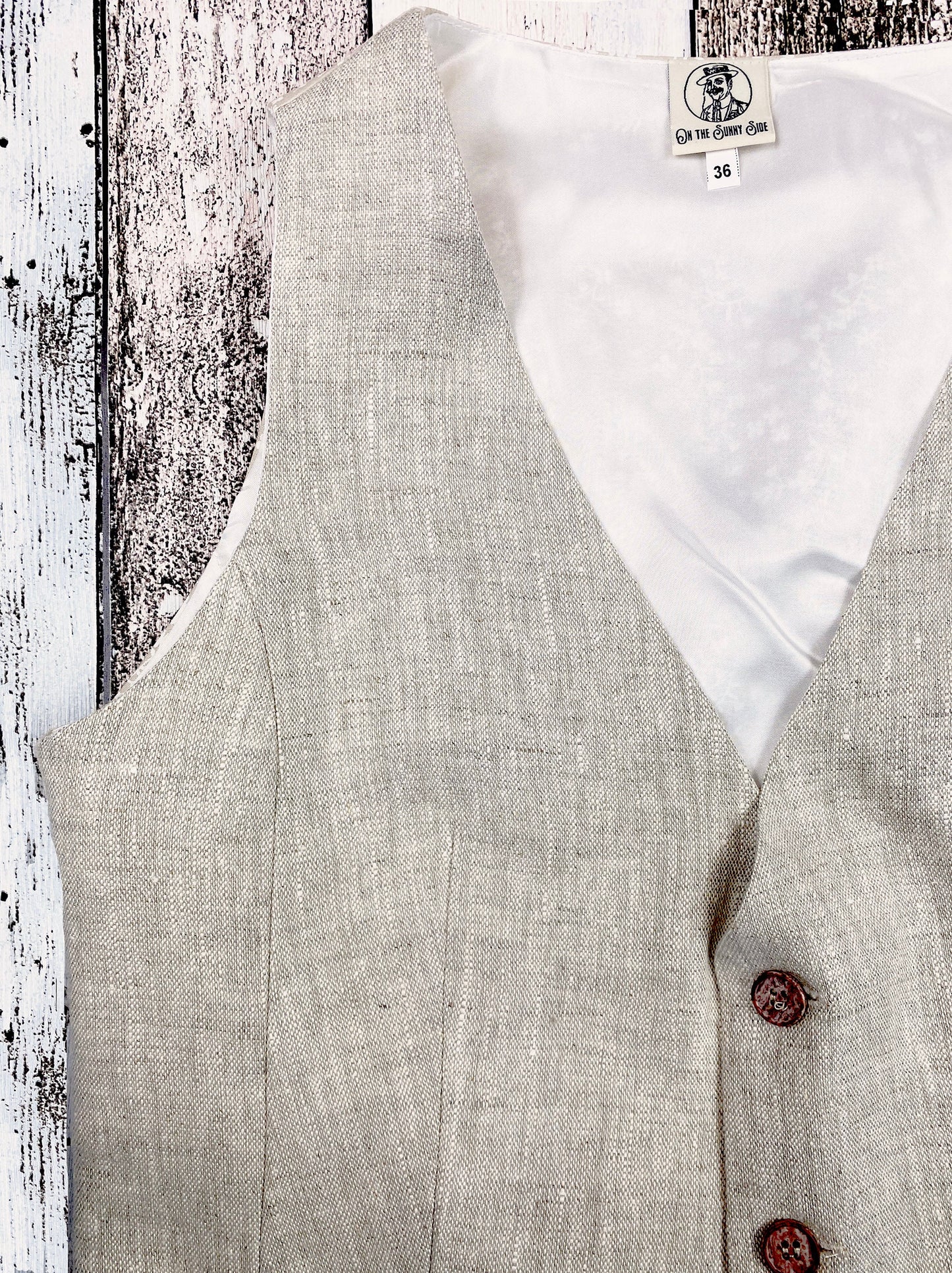 Vintage Style Linen Waistcoat: 1930s Dandy Vest
