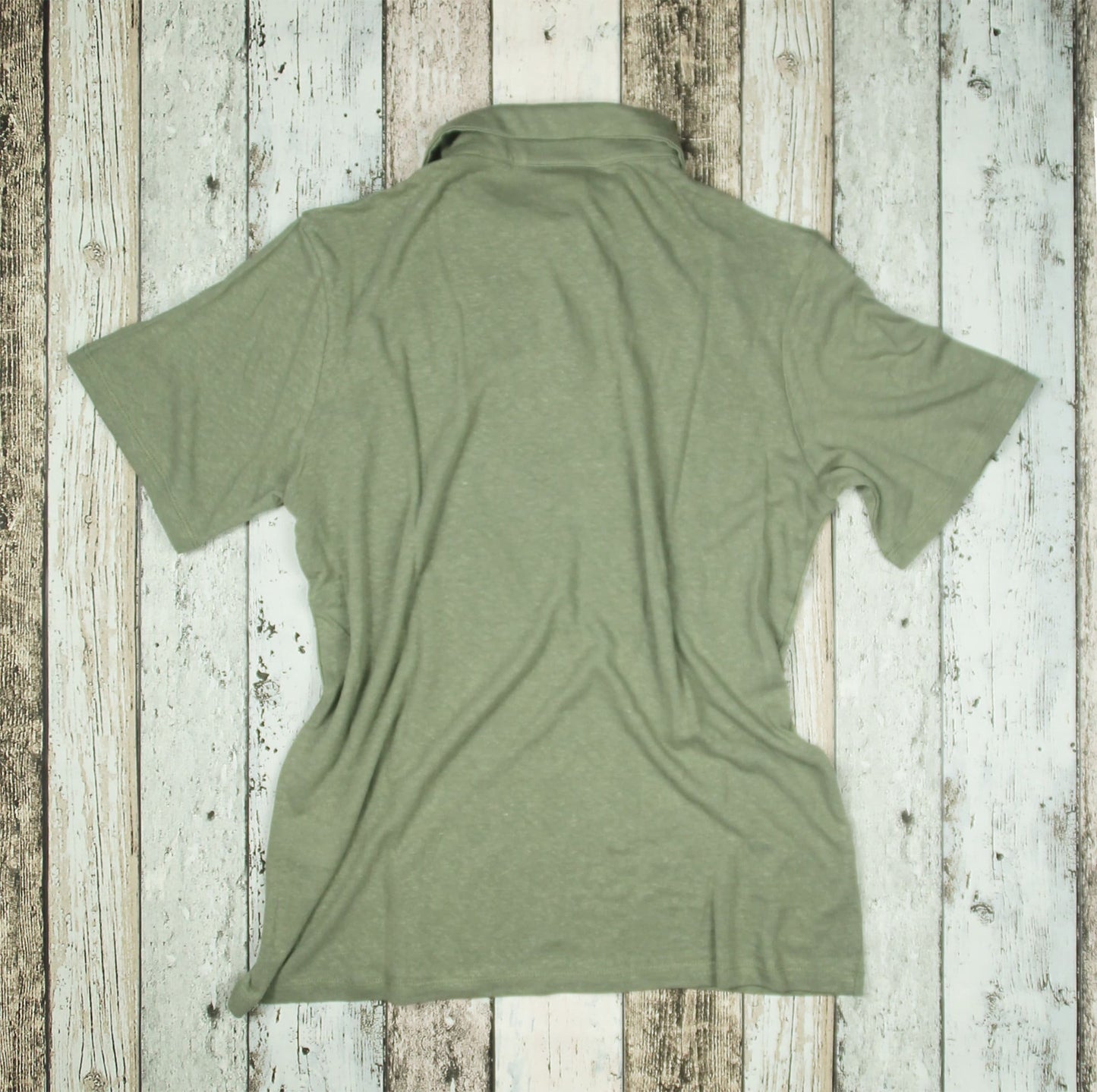 vintage style Olive Green Linen Polo - Vintage 1930s Retro Sport Shirt for Men