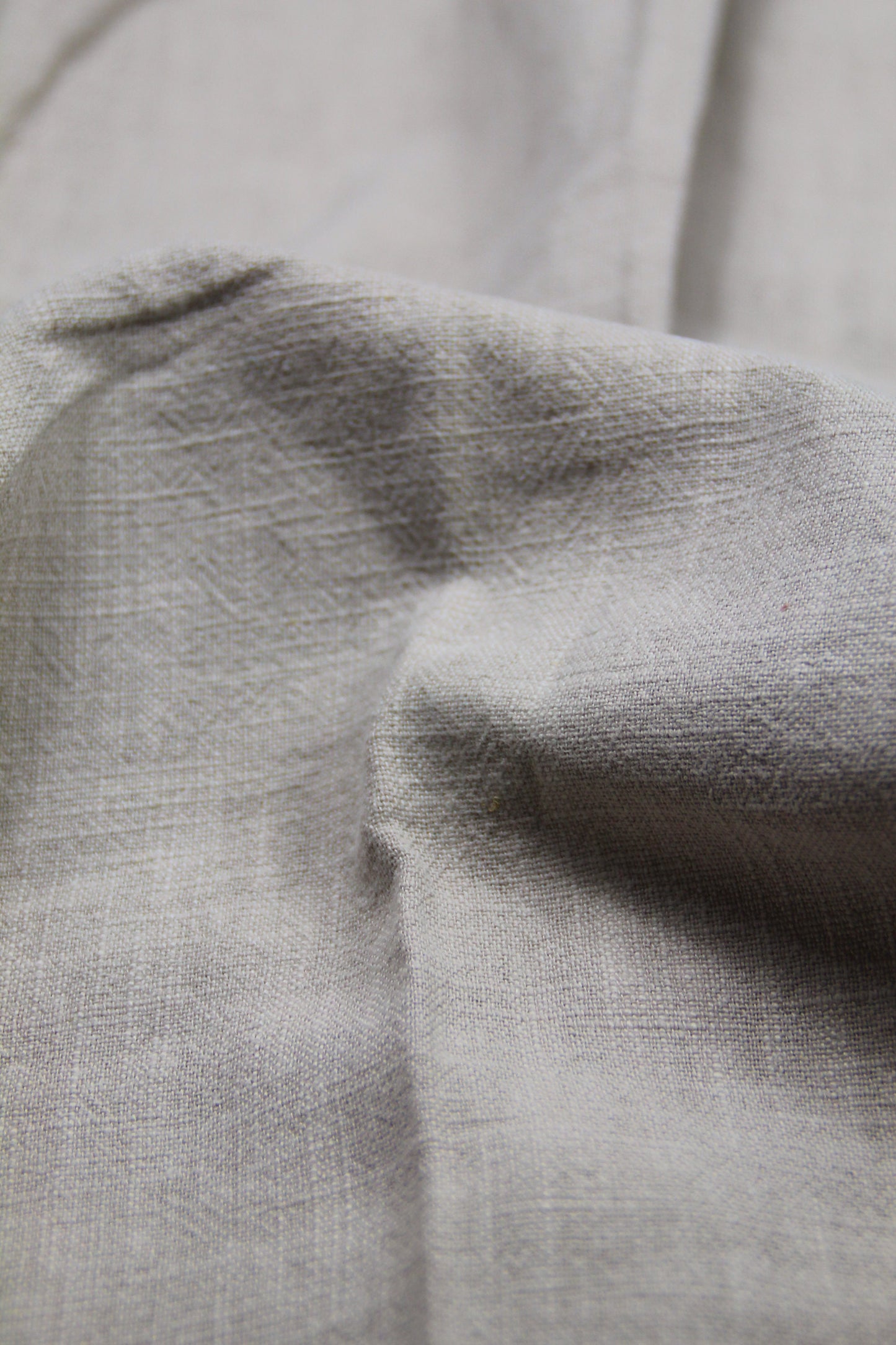 Vintage style high waist trousers light gray linen, 1930s 1940s pants with pleated front