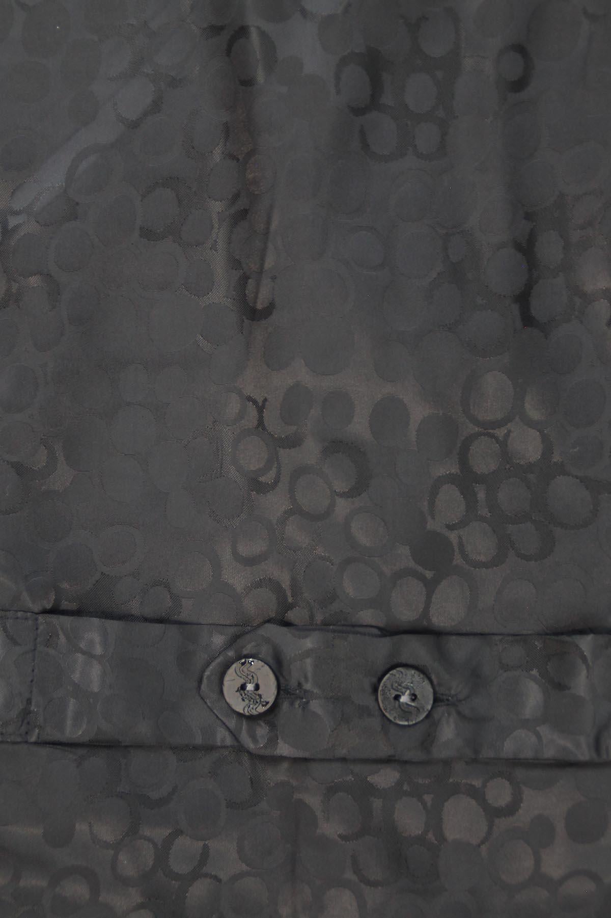 Vintage style high waistcoat in grey and black striped wool