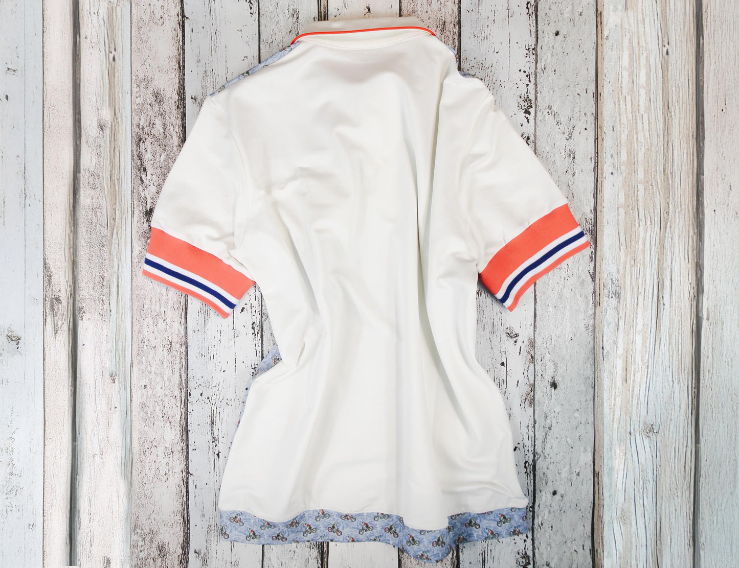 Polo Shirt Bicycle Print Vintage Inspired Art Deco print