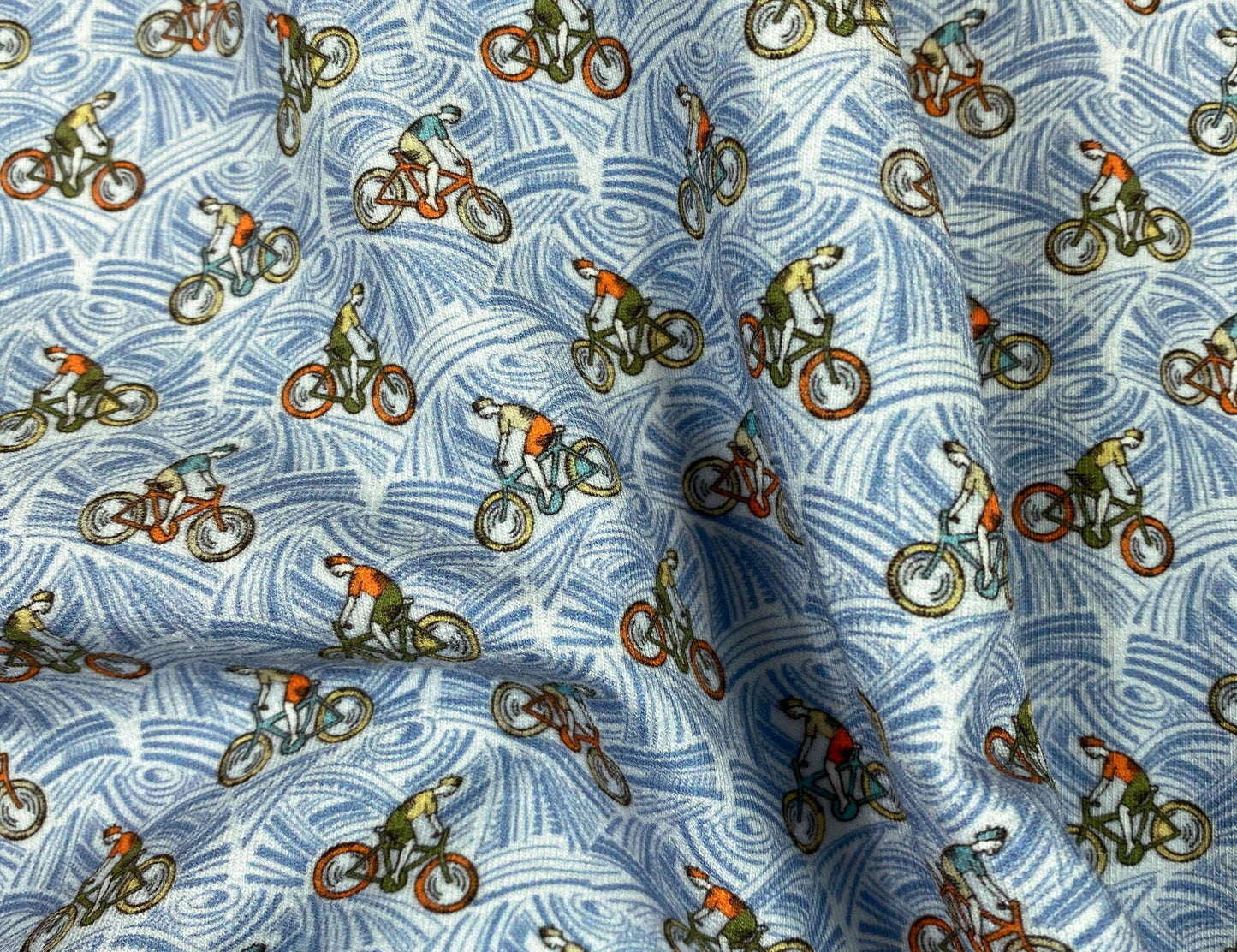 Polo Shirt Bicycle Print Vintage Inspired Art Deco print