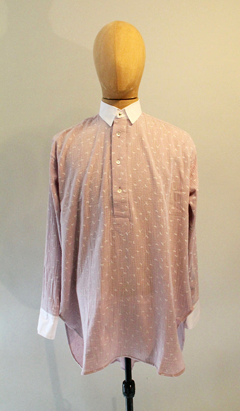 Vintage Style dress shirt with collard band for detachable collars size 16
